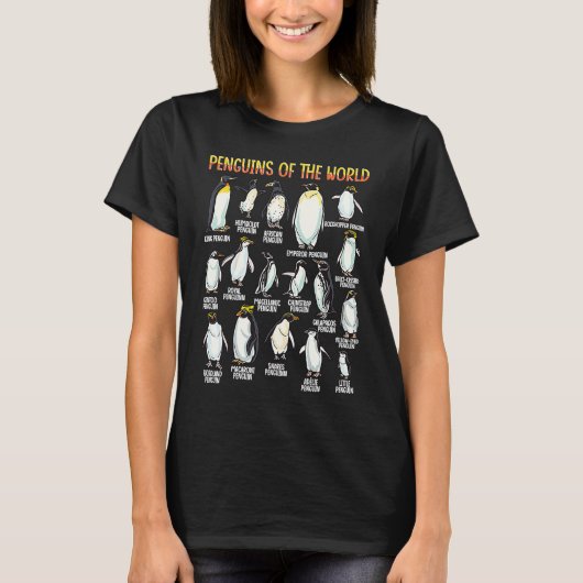Penguins of the World Zookeeper Sea Animal Penguin T-Shirt (Vorderseite)