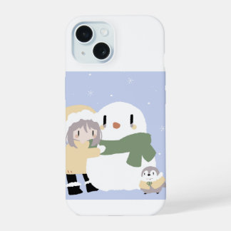 Penguins Playing in the Snow iPhone 15 Hülle