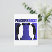 Penguins Rock! Postkarte (Stehend Vorderseite)
