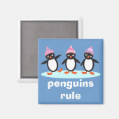 Penguins Rule Magnet (Vorderseite/Rückseite)
