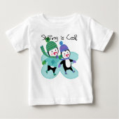Penguins-Skaten ist cool Baby T-shirt (Vorderseite)