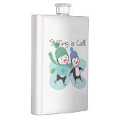 Penguins-Skaten ist cool Flachmann (Rechts)