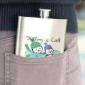 Penguins-Skaten ist cool Flachmann (Beispiel)