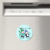 Penguins-Skaten ist cool Magnet (In Situ (Geschirrspüler))