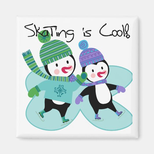 Penguins-Skaten ist cool Magnet (Vorne)