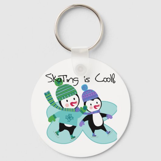 Penguins-Skaten ist cool Schlüsselanhänger (Vorderseite)