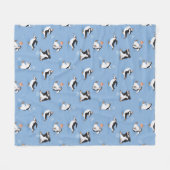 Penguins-Skatenmuster Fleecedecke (Vorderseite (Horizontal))