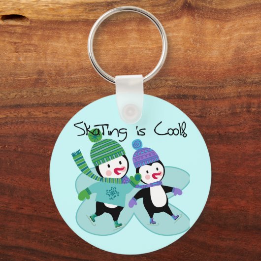 Penguins Skating is Cool Schlüsselanhänger (Vorderseite)
