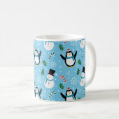 Penguins & Snowmen Christmas Mug Kaffeetasse (VorderseiteRechts)