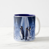 Penguins-Tasse Zweifarbige Tasse (VorderseiteRechts)