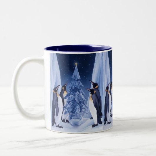 Penguins-Tasse Zweifarbige Tasse (Links)
