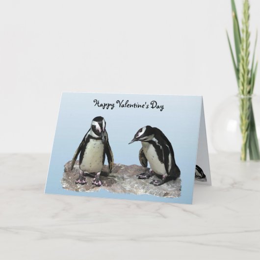 Penguins Valentine Feiertagskarte (Vorderseite)