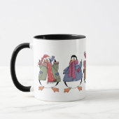 Penguins Weihnachtsfeiertage Tasse (Links)