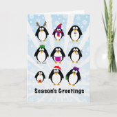 Penguins Weihnachtskarte Feiertagskarte (Vorderseite)