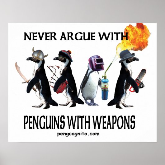 penguins with weapons poster (Vorne)