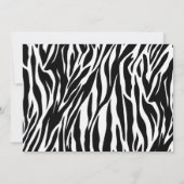 Penguins Zebra Print Girls Geburtstagsempfehlung Einladung (Rückseite)