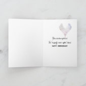 Penguins zum Jahrestag langsames Tanzen Karte (Innenseite)