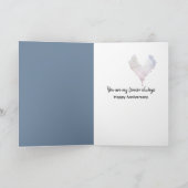 Penguins zum Jahrestag langsames Tanzen Karte (Innenseite)