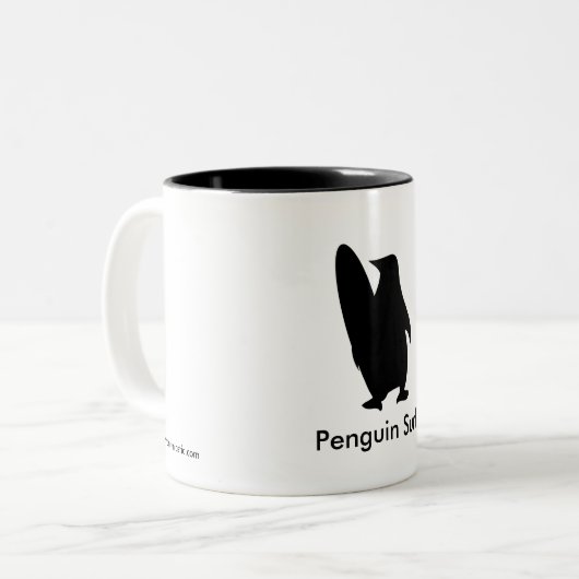 penguintastic Brandungs-Tasse Zweifarbige Tasse (Vorderseite Links)