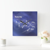 Penicillin, Antibiotika, Strukturchemikalien Quadratische Wanduhr (Zuhause)