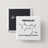 Penicillin das meiste weit verbreitete button (Vorne & Hinten)
