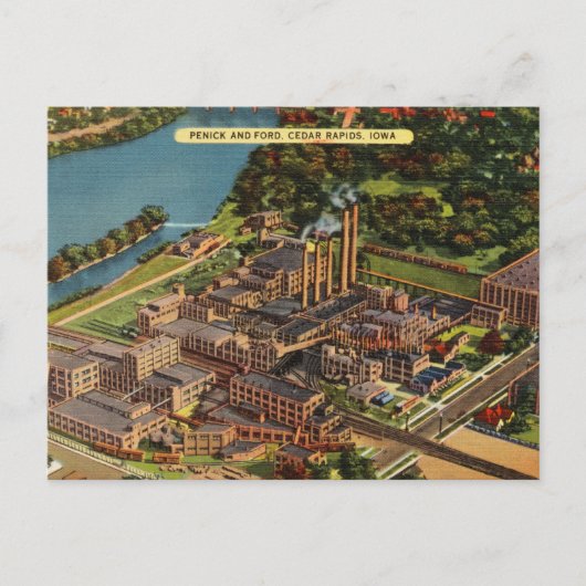 Penick and Ford, Cedar Rapids, Iowa Postkarte (Vorderseite)