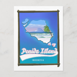 Penida Insel Indonesien Feiertagspostkarte