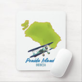 Penida-Inselkarte Mousepad (Mit Mouse)