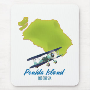 Penida-Inselkarte Mousepad