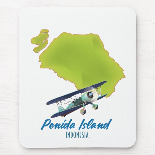 Penida-Inselkarte Mousepad (Vorne)