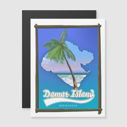 Penida Island Indonesien Magnetkarte (Vorne/Hinten)