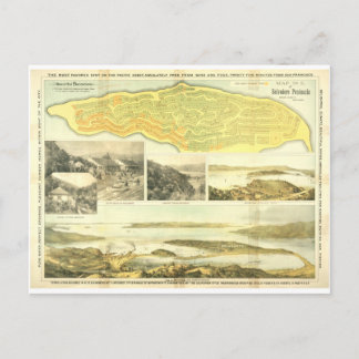 Peninsula Belvedere, Landkreis Marin, ca. 1890.  Postkarte