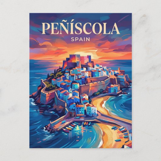 Peñíscola Spanien Postkarte (Vorderseite)