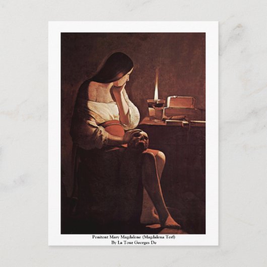 Penitent Mary Magdalene (Magdalena Terf) Postkarte (Vorderseite)