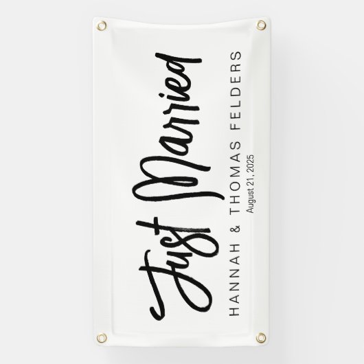 Penmanship Just Married Car Banner (Vertikal)