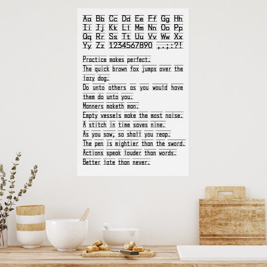 Penmanship Poster (Küche)