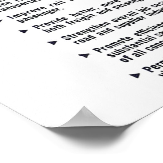 Penn Central Railroad Fusion 1968 Poster (Ecke)