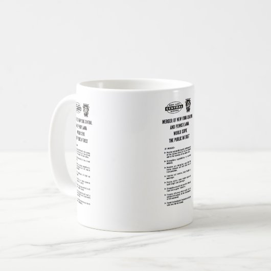 Penn Central Railway Fusion Kaffeetasse (Vorderseite Links)
