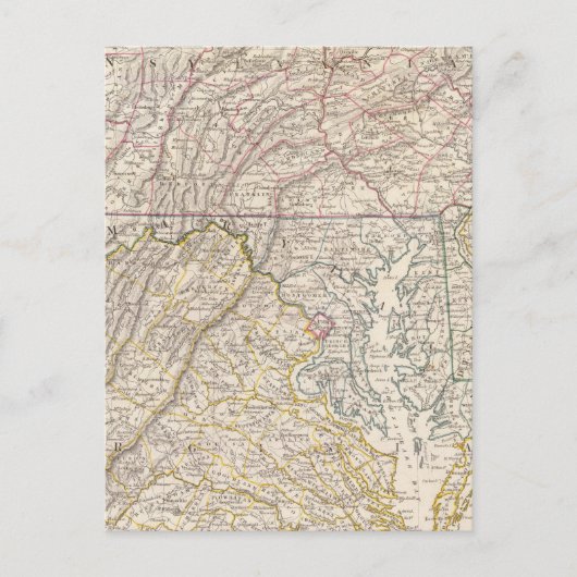 Penn, NJ, Md, Dela, DC, Virginia Postkarte (Vorderseite)
