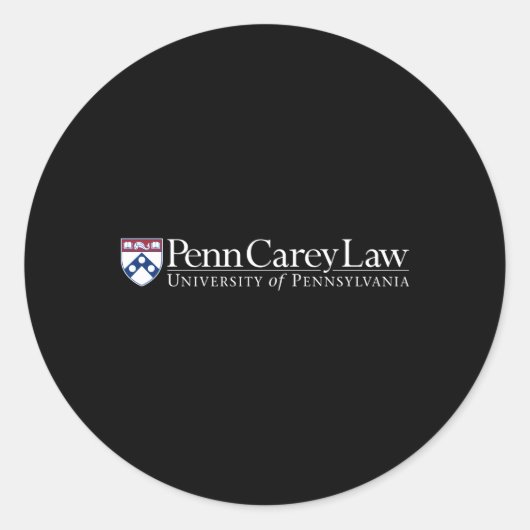 Penn Quakers Carey Law Team Colour Runder Aufkleber (Vorderseite)