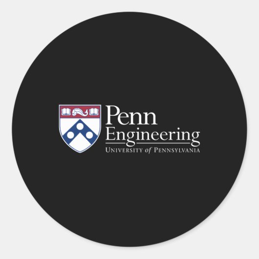 Penn Quakers Schule für Ingenieurwesen Runder Aufkleber (Vorderseite)