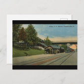 Penn R. R. Station Phoenixville PA Postkarte (Vorne/Hinten)