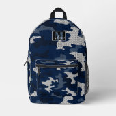 Penn State Navy & White Camo Printed Bedruckter Rucksack (Vorderseite)