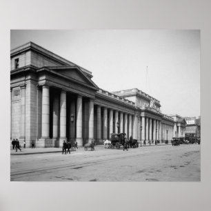 Penn Station East Facade, 1910. Vintages Foto Poster