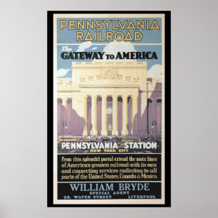 Penn Station, Gateway to America 1929 Poster Print