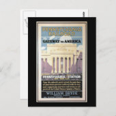 Penn Station, Gateway to America 1929 Postkarte (Vorne/Hinten)