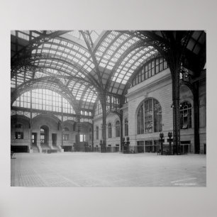 Penn Station Haupthalle, 1915. Vintage-Foto Poster
