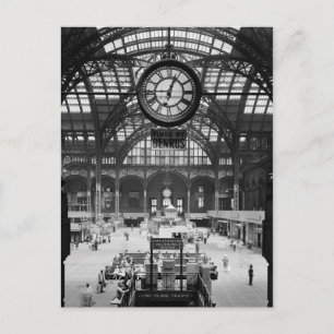 Penn Station New York Magischer Laternen-Dia Vinta Postkarte