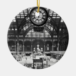 Penn Station New York Magischer Laternen-Diapositi Keramik Ornament