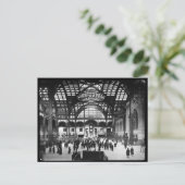 Penn Station NYC 1910 Magic Lantern Slide Postkarte (Stehend Vorderseite)
